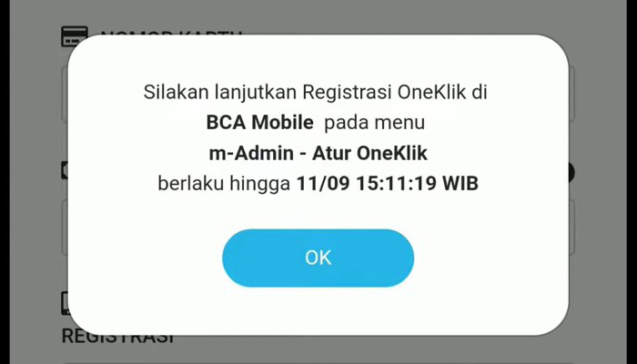 bca oneklik daftar