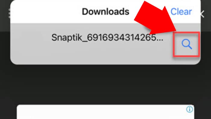 buka folder lokasi download di iphone