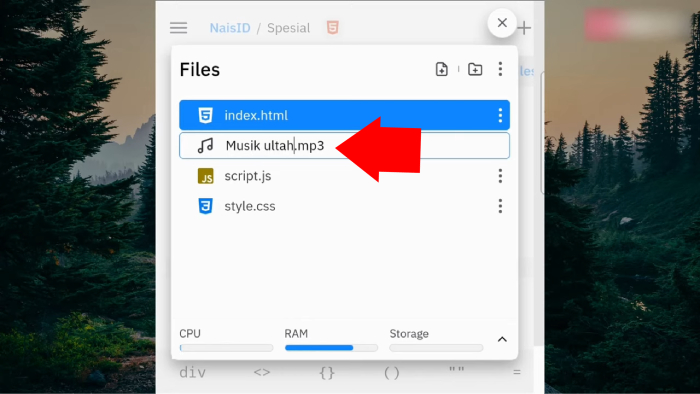 ganti nama file audio agar mudah diingat