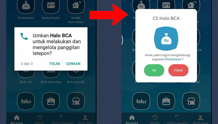 halo bca izinkan akses