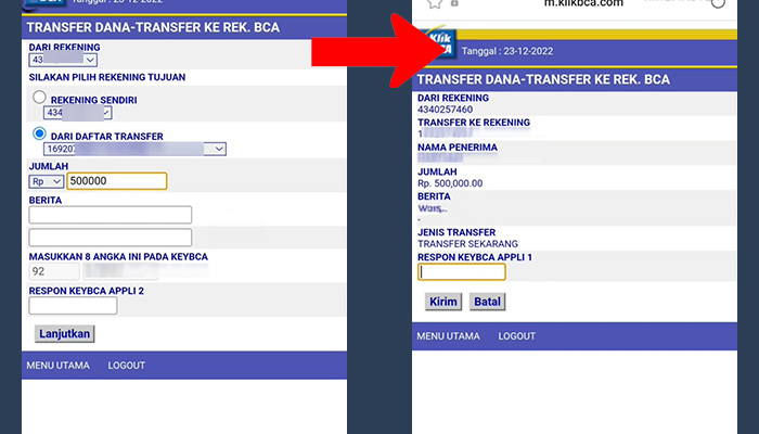 klik bca transfer ke rek bca