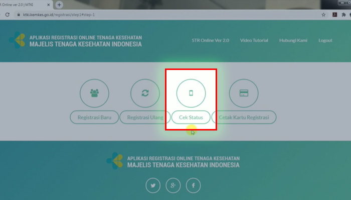 ktki kemkes cek status