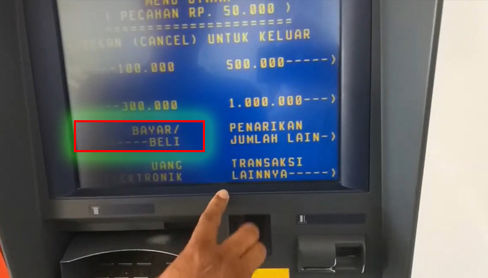 atm mandiri bayar beli