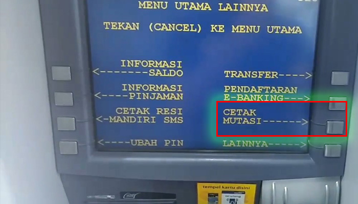 atm mandiri cetak mutasi