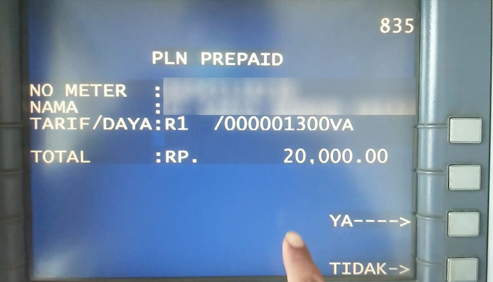 atm mandiri konfirmasi pembayaran pln