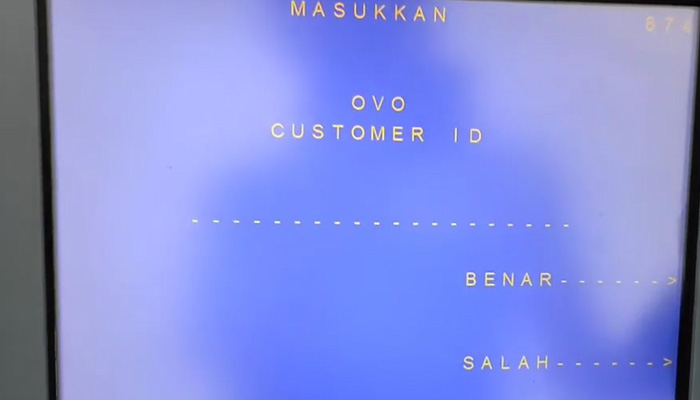 atm mandiri ovo customer id