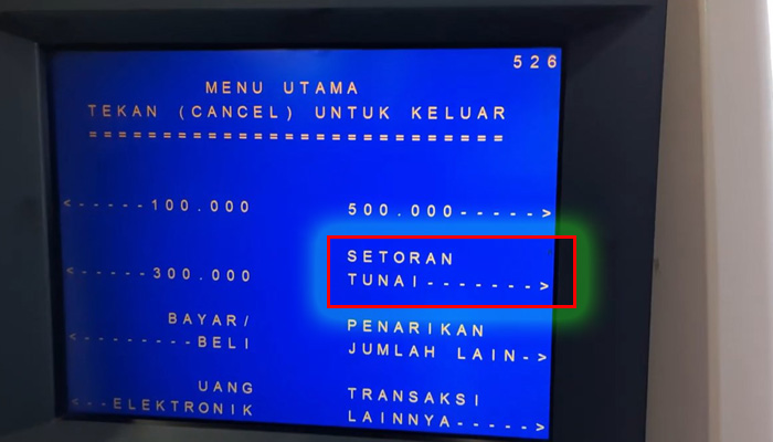 atm mandiri setoran tunai