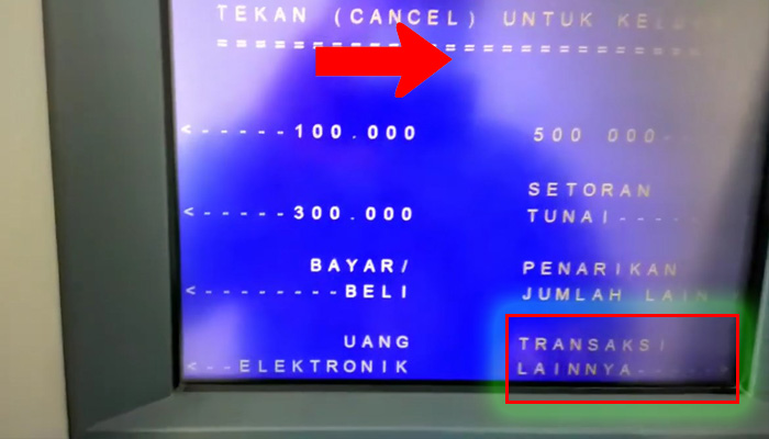 atm mandiri transaksi lainnya