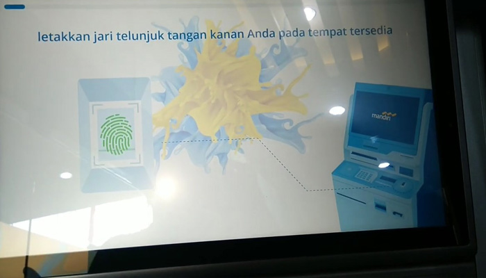 cs machine mandiri letakkan jari telunjuk