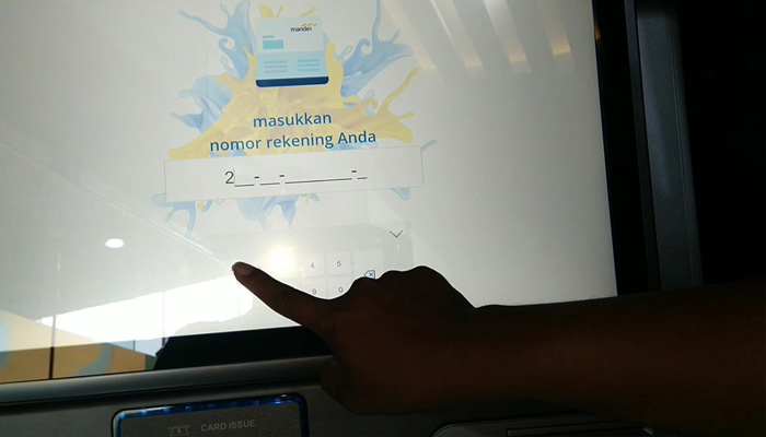 cs machine mandiri masukan nomor rekening