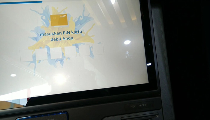 cs machine mandiri masukan pin kartu lama