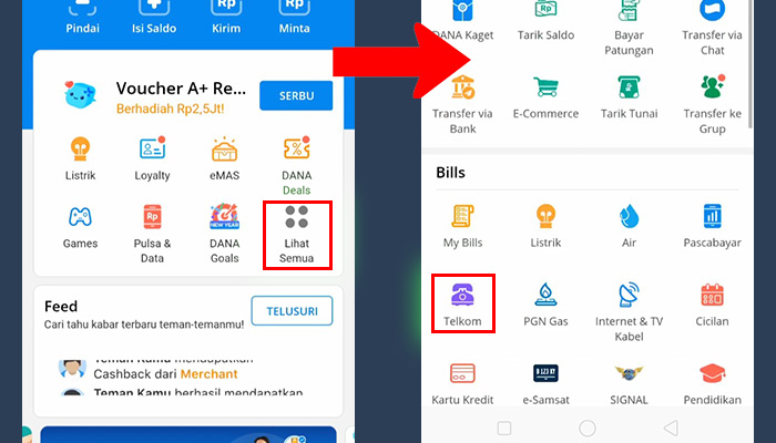 dana lihat semua - telkom