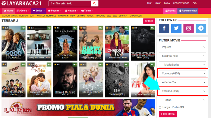 fitur filter movie di layarkaca21