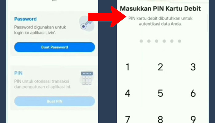 mandiri livin buat password pin - pin kartu atm