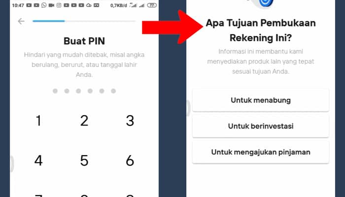 mandiri livin buat pin - tujuan nabung