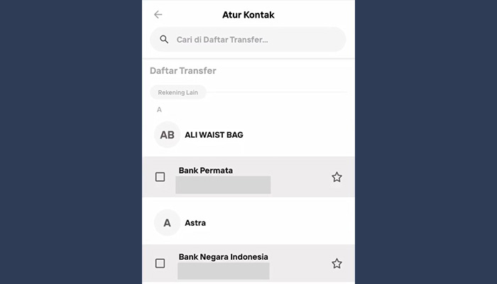 mandiri livin daftar transfer