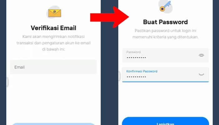 mandiri livin email - buat password