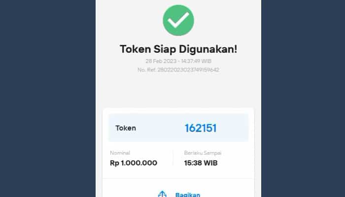 mandiri livin token