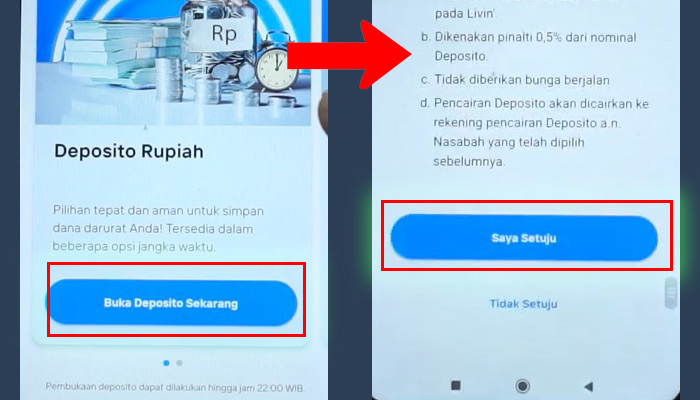 mandiri living buka deposito sekarang - saya setuju