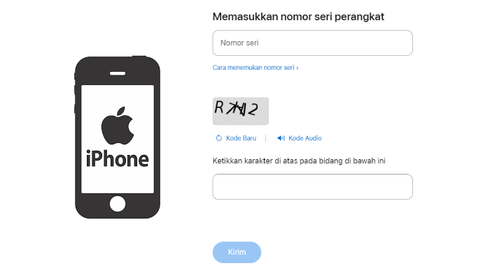 Cek Status IMEI iPhone ORI via Situs iBox