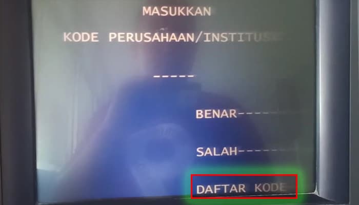 atm mandiri daftar kode