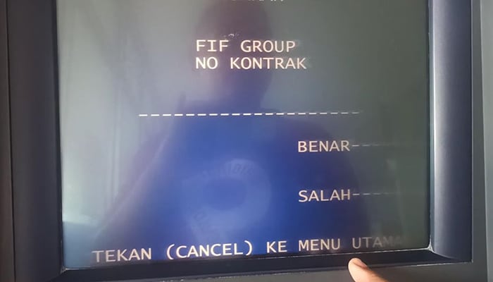 atm mandiri fif group no kontrak