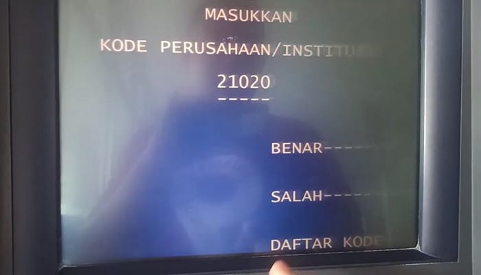 atm mandiri kode perusahaan FIF