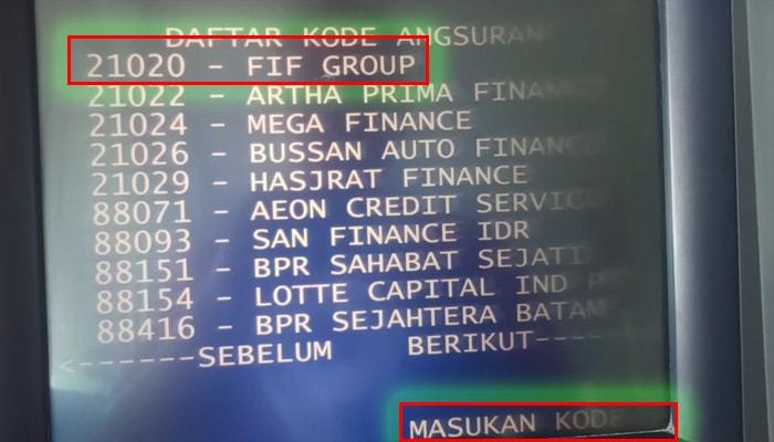 atm mandiri masukan kode