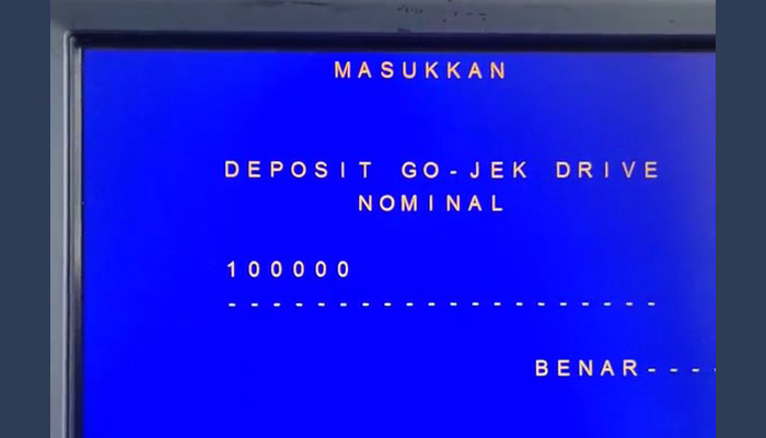 atm mandiri nominal deposit gojek driver