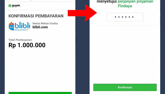 blibli konfirmasi pembayaran - pin