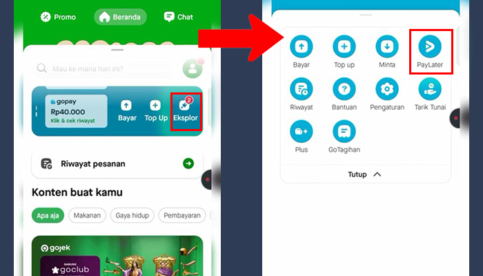 gopay eksplor - paylater