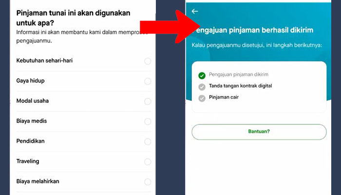 gopay gopapinjam tujuan pinjaman - pengajuan pinjaman berhasil dikirim