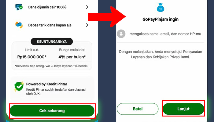 gopay gopaypinjam cek sekarang - lanjut