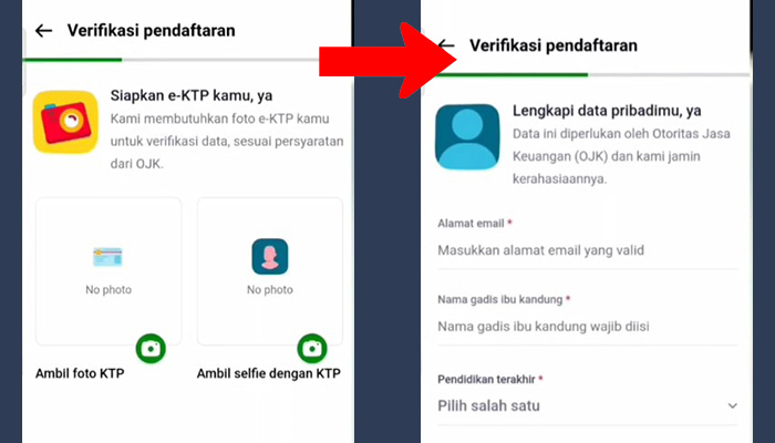 gopay later upload ktp - data pribadi