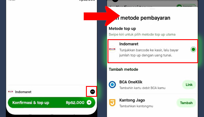gopay metode pembayaran indomaret
