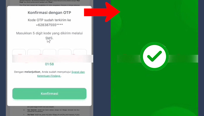 gopay paylater kode otp - limit naik berhasil