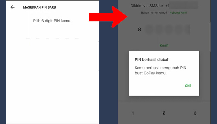 gopay pin baru - pin berhasil diubah