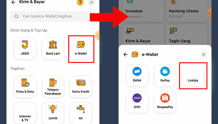 jago e-wallet - linkaja