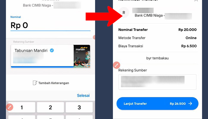 mandiri livin nominal transfer cimb niaga
