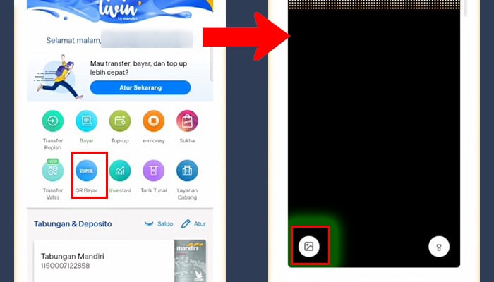 mandiri livin qr bayar - galeri