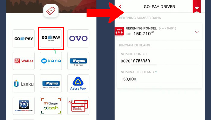 octo mobile gopay driver - nomor handphone