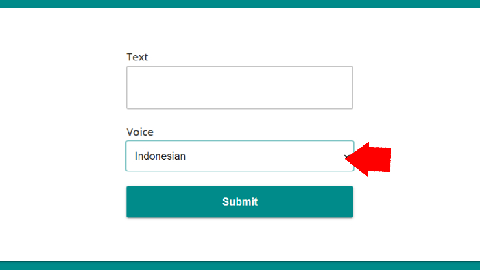 opsi voice sound of text telah diubah ke bahasa indonesia