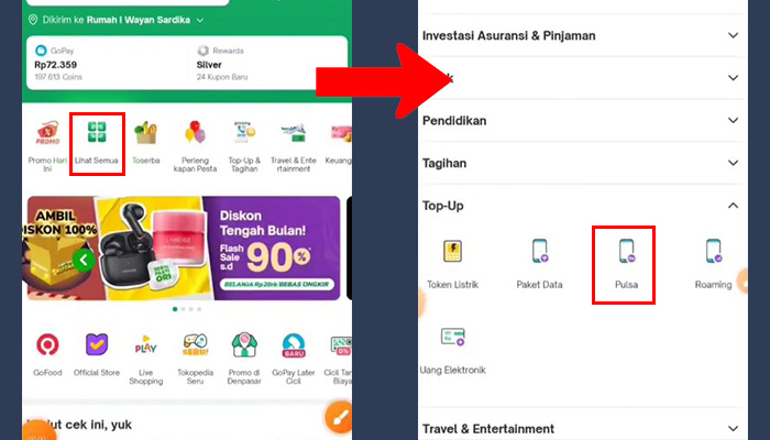 tokopedia lihat semua - pulsa