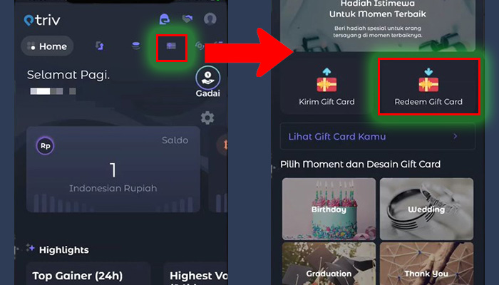 triv kartu - redeem gift code