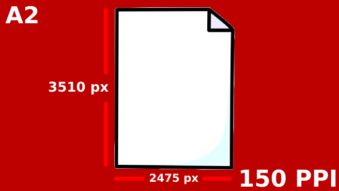 Ukuran Kertas A2 dalam Pixel