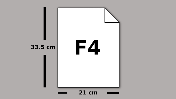 Ukuran Kertas F4 dalam cm