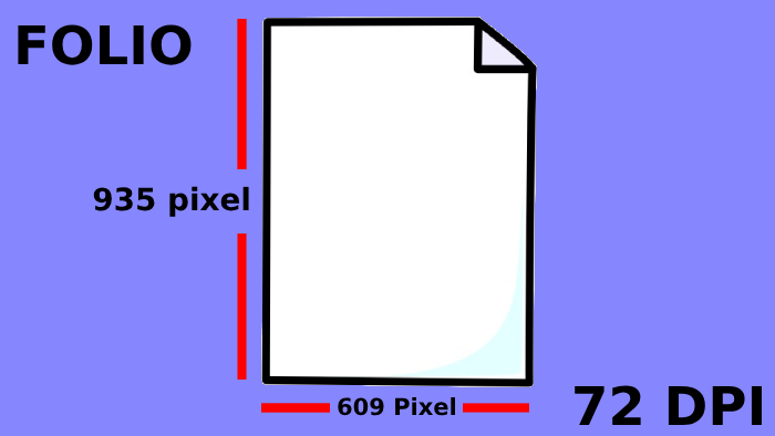 Ukuran Kertas Folio dalam Pixel