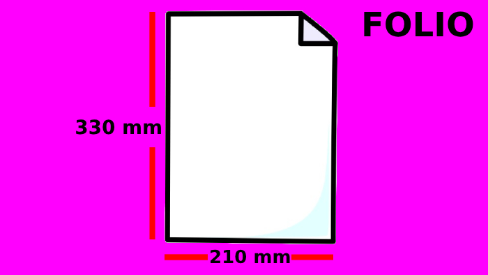 Ukuran Kertas Folio dalam mm
