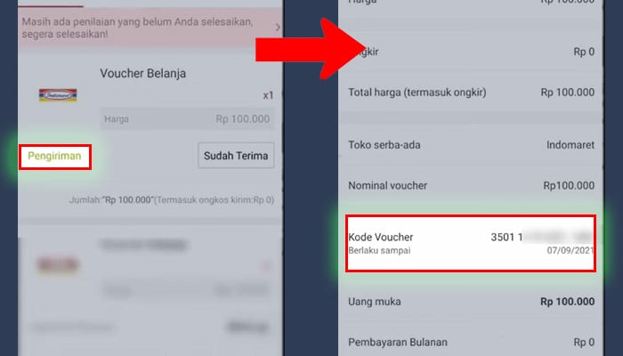 akulaku pengiriman - kode voucher