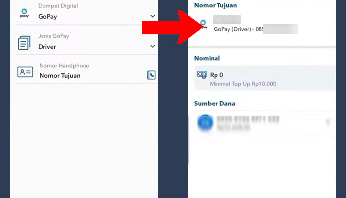 brimo dompet digital gopay driver - nominal saldo